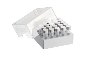 艾本德儲存盒 5 × 5, 可放置 25  個螺旋蓋管，5  mL，2  件，高 76  mm，3  英寸，聚丙烯材料，可耐受最低 -86  °C，可高溫高壓滅菌，帶蓋子并具有數(shù)字字母標識