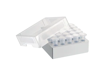 艾本德儲存盒 5 × 5, 可放置 25  個試管，5  mL，4  件，高 64  mm，2.5  英寸，聚丙烯材料，可耐受最低 -86  °C，可高溫高壓滅菌，帶蓋子并具有數(shù)字字母標識